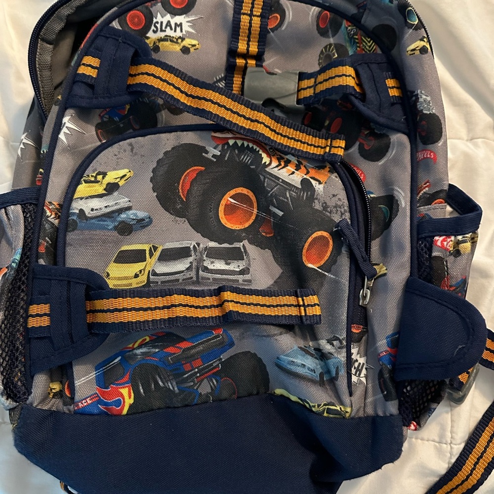 Pottery Barn Kids backpack (small) - monster truck pattern